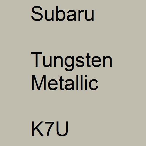 Subaru, Tungsten Metallic, K7U.